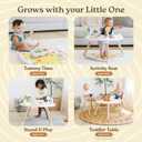 Little Acorn, 4-in-1 Baby Activity Center | Montessori-Inspired Design | 8 Interactive Toys | Tummy Time, Exersaucer & Toddler Table | Shower Gift | Essential (Sun)