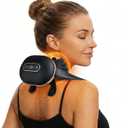 Neck and Back Massager with Fingers,Bionic Real Palm Massager with Heat,Electric Cervical Massage for Shoulder, 4D Deep Tissue Kneading,Ideal for Office,Home,Travel & Gifts (Black)