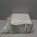 16pcs Plush Puzzle Carpet Tiles, Carpet Squares with Soft Fluffy Interlocking Square Foam Tiles for Living Room & Bedroom, Home Playroom Decor and Pet Comfort Rest Area(11.8x11.8x0.4in,White&Green)