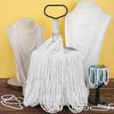 144PCS Bead Necklace, White Beaded Necklace Party Favors Bulk, 33" Mardi Gras Beads Necklaces Accessories, Festival Parade Throw Accessories for Baby Shower Wedding Birthday Celebrations Decorations