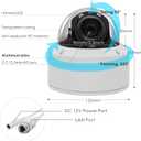 IP Security 5.0MP H.265 POE PTZ Dome Camera, Hikvision Compatible 5X Optical Zoom, Indoor/Outdoor Network Camera with Audio, Pan 355 Tilt 90,Waterproof IP66 98ft Night Vision, Motion Detection