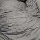 HOMBYS 120x128 Oversized King Feather and Down Comforter, Grey Pinch Pleat Thick Duvet Insert with 100% Cotton Cover, Oversized Extra Large Fluffy Palatial King Comforter for All Season, Super King Plus