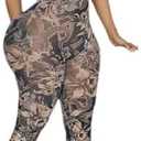 Ksotutm Sexy Jumpsuits for Women Mesh Print Short Sleeve Bodycon Jumpsuit, M