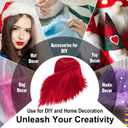 Dark Red 8x60Inch Faux Fur Shaggy Plush Faux Fur, Fabric Precut Strips Fluffy Fuzzy Faux Fur, Craft Beard Hair, Beard Miniature Dolls Rugs Mats Gift, Winter Halloween Christmas Costume Party Decor