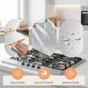 2PCS Stove Top Protector Covers for Gas Range, Gas Stove Burner Liners Compatible with Samsung LG GE Whirlpool Kenmore Gas Range, 0.3MM Thickness, with Cleaning Brushes (23.6x16.3inch)