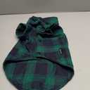 Plaid Dog Shirt,Soft Casual Pet Shirt Clothes, Dog Cotton Shirt with Bow Tie for Wedding,Christmas Costumes (Medium, Green&Blue)
