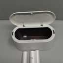 SUBEKYU Mini Trash Can with Lid,Small Desk Trash Can,Countertop Mini Garbage Cans,Tiny Waste Basket,White,with 3 roll Bags