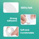 Welnove 42pcs Callus Pad with Water-Resistant Self-Stick Adhesive, Protects Foot, Heel and Toes from Rubbing and Friction,Oval Shape Design,Reduce Pressure and Friction from Shoes Rubbing-White