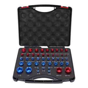 Nut and Bolt Thread Checker Kit, 44-Piece Steel Thread Gauge Set, Metric and Imperial Thread Identifier Tool for Mechanical Work and DIY Projects