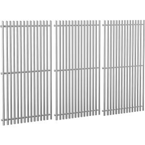 QuliMetal SUS304 Grill Grates for Weber Genesis 2 E-410/E-415/E-435, Grill Parts for Weber Genesis II/LX E-440 Series Gas Grills, 18.7" Stainless Steel Replacements for Weber GS4 66089 66097