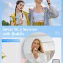 JISULIFE Handheld Mini Fan, 3 IN 1 USB Rechargeable Portable Fan [12-19 Working Hours] with Power Bank, Flashlight, Pocket Design for Travel/Summer/Concerts/Lash, Gifts for Women (Pink)