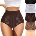 MISSWHO Cotton Underwear Women Pack High Waisted Tummy Control Women Briefs C Section Postpartum Ladies Plus Size Panties X-Large