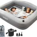 Inflatable Toddler Travel Bed Portable 67" Toddler Bed for Kids with 4 Safety Sides - Lightweight Kids Air Mattress with High-Speed Pump & Carry Bag
