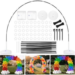 Balloon Arch Kit Stand Foldable storage, 9FT Height & 10FT Width Adjustable Balloon Arch Frame, for Weddings, Baby Showers, Birthdays, Graduation, Backdrop for Parties