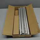 SIMEWIN Heavy Duty Curtain Rods 72 to 144 Inches, 1 Inch Silver for Bedroom, Living Room, Patio, Kitchen, Adjustable With Classic Finials, Silver Finishing