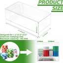 Empty Acrylic Mahjong Case Mahjong Storage Box for American Tiles and Mahjongs Cards Transparent Display Box for Mahjongs Tiles Accessories Supplies (Large,4 Compartment)