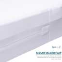 PlushDeluxe Full Size Premium Mattress Encasement - Zippered Waterproof, Bedbug Proof Design, 6-Sided Protection - Hypoallergenic Cotton Terry Fabric [9-12"] Depth