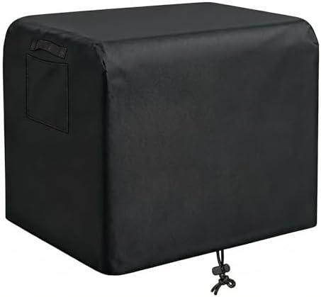Pektiftn Generator Covers for Outside, with Air Vent & Handles & Drawstring Heavy-Duty 600D Oxford Fabric Waterproof UV-Proof Dustproof Protection for Generator Fit for Most Generators 5000-10000 Watt