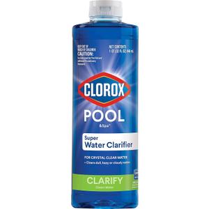 Clorox Pool&Spa Swimming Pool Super Water Clarifier, Creates Crystal Clear Pool Water, 1 Quart (Pack of 1) (32 Fl Oz (Pack of 1))
