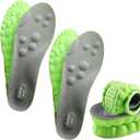 Insoles for Kids Youth – 4D Cloud Insoles for Men & Women Arch Support Shock Absorption Relieve Foot Shock Absorption (2 Pair,Green, 6.5Y-7Y)