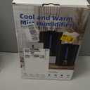 Coolfiqu 6L Humidifiers for Bedroom Large Room Home,Cool and Warm Humidifier for Baby and Plants Hot Mist Top Fill Desk Humidifiers Oil Diffuser,Quiet,Adjustable Mist,360°NozzleBlack(2026 Upgraded)