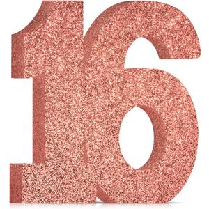 Sweet 16th Birthday Decorations for Girls,Rose Gold Glitter 16th Birthday Party Centerpieces for Table Decorations,Number 16 Table Topper Decor Sign Sweet 16th Birthday Decorations for Girls,Rose Gold Glitter 16th Birthday Party Centerpieces for Table Decorations,Number 16 Table Topper Decor Sign