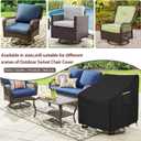 Okcool Outdoor Swivel Chair Cover 2 Pack,Outdoor Furniture Patio Chair Covers Waterproof Clearance,(30" W x 34" D x 38.5" H) Outdoor Lawn Patio Furniture Covers,Black