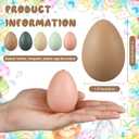 Beeveer 50 Pcs Plastic Easter Eggs Bulk for Easter Hunt 1.6 x 2.4 Inch Colorful Hanging Plastic Eggs for Basket Fillers Party Favor DIY Crafts Decoration(Morandi Color)