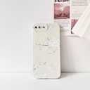 NITITOP Compatible with iPhone 7 Plus / 8 Plus Case Cute Aesthetic Cherry Blossom Pattern Design for Women Girls Soft TPU Shockproof Full Camera Protective Phone Cover - White