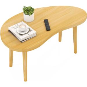 Mango Coffee Table Low Table with 4 Solid Wood Sturdy Legs,Floor Table Desk for Sitting on The Floor,19.7"D x 31.5"W x 16"H Inches,Living Room/Toy room Furniture,Rental house Furniture(Natural-Mango)
