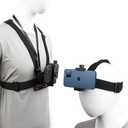 PellKing Mobile Phone Chest Strap Harness Mount Head Strap Holder Kit for POV/VLOG,Cell Phone Clip Compatible with iPhone,Samsung,GoPro Hero 9, 8,7, 6, 5, 4, 3,2, 1,AKASO,DJI Osmo,and Action Cameras