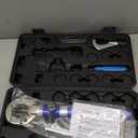 Delgada Copper Propress Tool Hydraulic Copper Pipe Crimping Tool with 1/2" 3/4" 1" Jaws, Pipe Cutter and Deburring Tool, for Plumbing Narrow Space and Tee FittingsDL-1632L