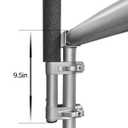 Zoomster Trampoline Replacement Enclosure Poles with Clamp and Hardware Fits 6 Straight Poles Trampoline (No Tool Needed. Can be Assembled by only one Adult) (15FT Pole with Net)