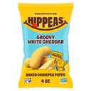 Hippeas Chickpea Puffs, Vegan White Cheddar, 4 Ounce (Pack of 1), 4g Protein, 3g Fiber, Vegan, Gluten-Free, Crunchy, Plant Protein Snacks (EXP 11/01/27)