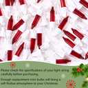 8 x Mudder 80 Count Christmas Replacement Mini Light Bulbs with Base Christmas Tree Incandescent Wire String Lights Replacement Bulbs for Xmas Indoor Outdoor Decor(Red and Warm White,2.5Vx0.17A)