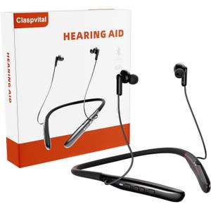 OTC Hearing Aids for Seniors, 55dB Gain Hearing Aids with Bluetooth Rechargeable 30H Battery Life, AI Smart Noise Cancellation, Neckband Earphone Design Lightweight & Comfortable Wear