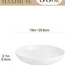 MALACASA 10" Large Pasta Bowls, 56 OZ White Salad Bowls Soup Bowls, Porcelain Serving Bowls Set of 4, Large Kitchen Bowl Plates Pasta Plates, Microwave & Dishwasher Safe, Series REGULAR