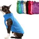 JACKO & CO - Fleece Vest Dog Sweater with Leash Ring - Soft, Warm & Lightweight Pullover Coat for Small & Medium Dogs, Puppies & Cats - Cozy Fall/Winter/Spring Pet Jacket (Blue, Medium 6-10lbs)