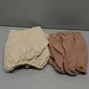 Muslin Crib Sheets for Boys Girls, 100% Cotton Fitted Crib Sheet 2 Pack for Standard Crib and Toddler Mattress, Breathable Soft Baby Sheet 28x52x8in Beige & Brown