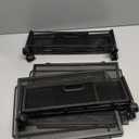 Under Bed Storage with Wheels, Foldable Metal Mesh Underbed Storage Container Bins, Tool-free Assembly Clothes Drawer Organizer, 2Pack (Black)