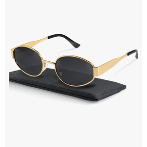livho 2025 Trendy Oval Sunglasses - Stylish Polarized Shades for Everyday - Retro Metal Frames