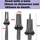 6pcs 7/10" Rock Splitting Wedges,Stone Wedge and Feather Shims,Splitting Concrete Marble Granite Rock Stone Tools (18mm)