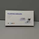 OAPRIRE White Floating Shelves Wall Mounted Set of 2 - Easily Expand Wall Space - Acrylic Hanging Shelves for Bedroom, Gaming Room, Living Room, Bathroom, Office with Cable Clips