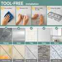 Veken 6-Pack Rustproof & Waterproof Shower Caddy, Adhesive Shelves Rack, Large Capacity Bathroom, College Dorm & Apartment Organizers, No-Drill Wall Mount Living Room & Bedroom Decor, Light Grey