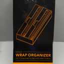 SpaceAid WrapNeat 2 in 1 Wrap Organizer with Cutter and Labels, Plastic Wrap, Aluminum Foil and Wax Bamboo Dispenser for Kitchen Storage Organization Holder for 12" Roll (Natural) (2-Slot, 3"Tall)