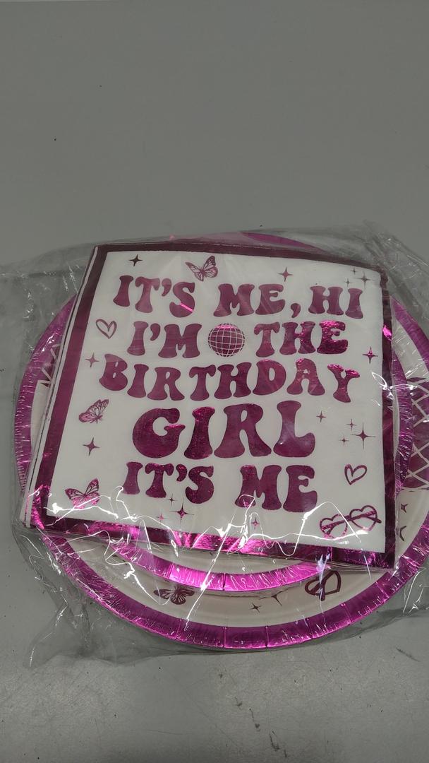 Pink I Tableware, 60 Pcs Music Birthday Decorations