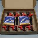 High Performance 8PCS Straight Boot Ignition Coils& Spark Plug SP546 15% More Energy Ford F150 F250 F350 for Ford Lincoln Mercury V8 V10 4.6l 5.4l 6.8l Compatible with DG511 C1541 FD508 (RED)