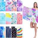 Newwiee 12 Pieces Microfiber Beach Towel Set Quick Dry 59 x 27.5 Inch Lightweight Bulk Colorful Soft Absorbent Pool for Adults Kids Travel Swimming Supplies, Newwiee-Towels-NB54