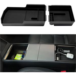 JVMA Center Console Organizer (Full Size) Armrest Console Organizer for Tesla Model 3 Highland Accessories 2024 2025 2026 (US Patent) Non-Slide