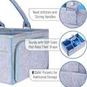 Mr. Pen- Large Baby Diaper Caddy Organizer, 2 Pack, Blue Inside, Nursery Storage Bin and Car Organizer for Diapers and Baby Wipes